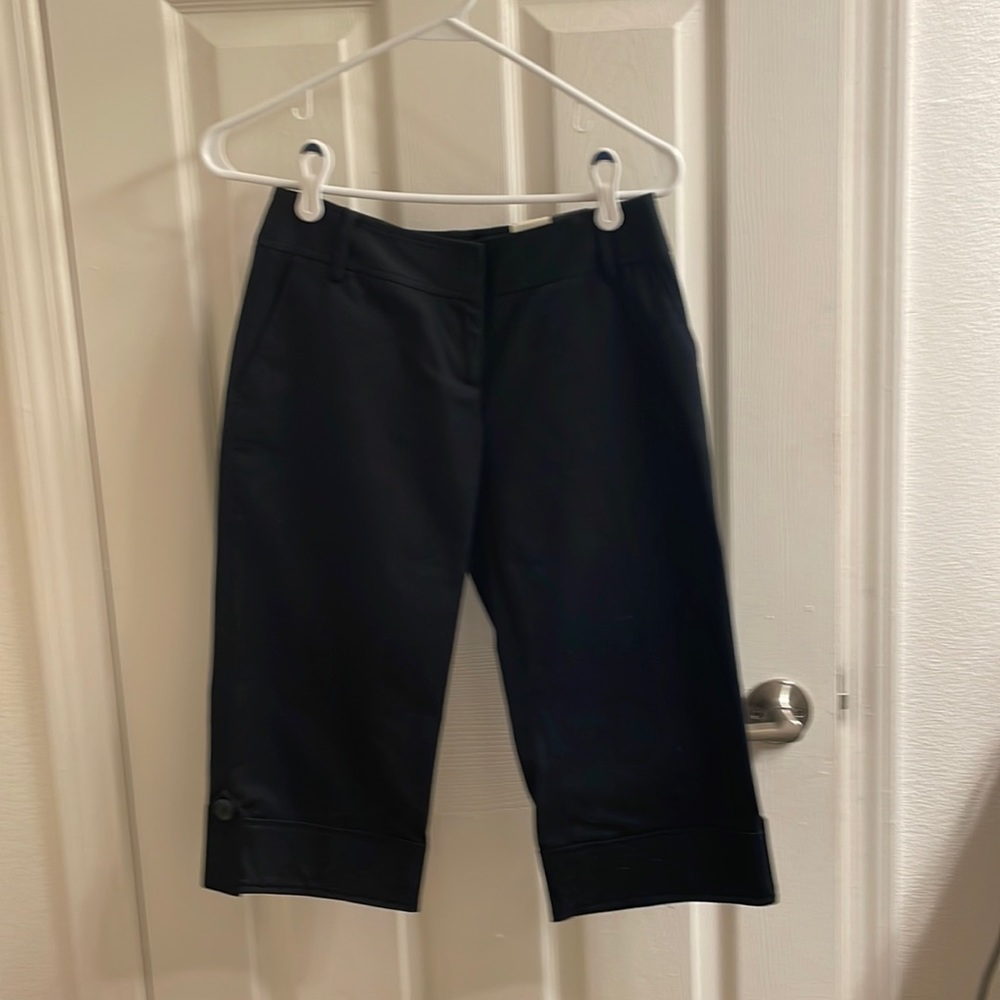 Ann Taylor Loft Marisa knee-length Capri pants black